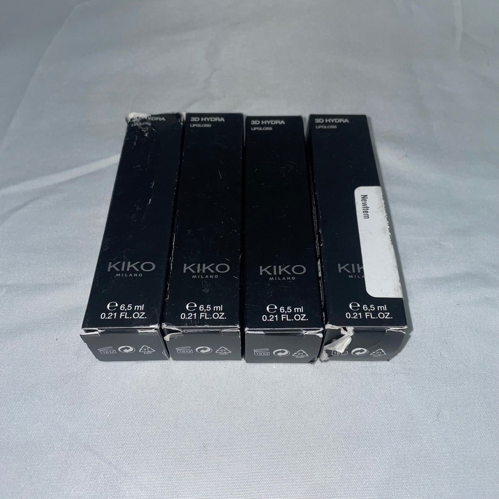 Lot of 4 Kiko Milano 3D Hydra Lipgloss 17 Pearly Mauve 0.21 fl oz Each New Boxed